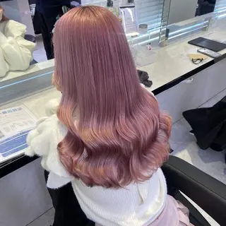 セミロング カラー ヘアアレンジ 🫧モテる💗ダメー ジレスハイトーン🫧のヘアスタイル
