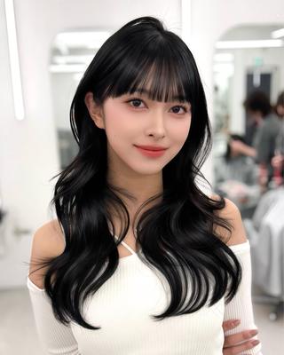 セミロング 前髪顔まわりカット 🌈中村海聖のヘアスタイル