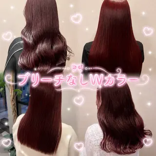 ロング カラー 顔周り/ガーリー /ヘアメ/あつはのヘアスタイル
