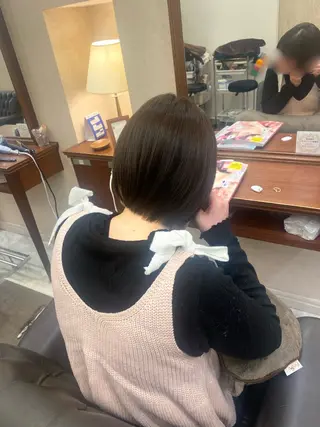 ショート 【ショート/ボブ 丸みショート】深萱のヘアスタイル