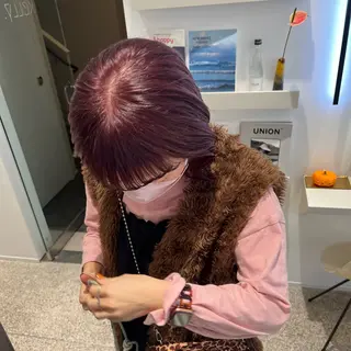セミロング ボブパーマ🥣KON コンナツミのヘアスタイル