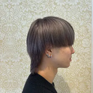 ミディアム カラー メンズ 🐠寒色系×パーマ 櫻井　麿偉🐏のヘアスタイル