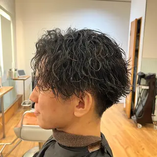 ショート カラー パーマ ヘアアレンジ メンズ メンズ特化 美容師かずまのヘアスタイル