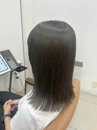 ミディアム カラー 頭皮×髪質改善 透明感カラー💎中村のヘアスタイル