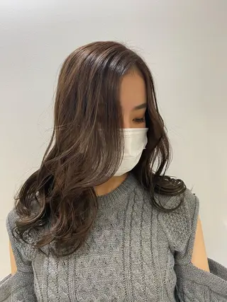 ロング カラー レイヤーカット 赤み消し　店長/大和のヘアスタイル