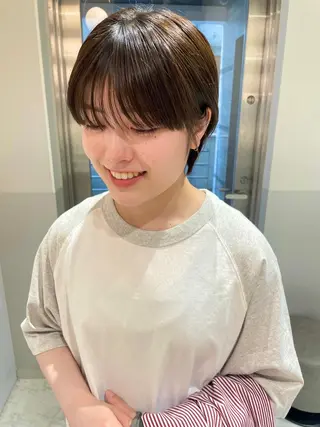 ショート カラー ヘアアレンジ satsuki 暖色・ブラウンカラーのヘアスタイル
