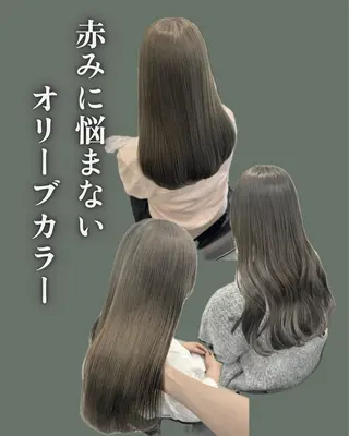 セミロング ParveMix/ オリーブ系/いちかのヘアスタイル