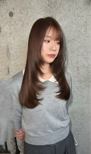 セミロング カラー ️💜akari💜 ハイトーン/レイヤーのヘアスタイル