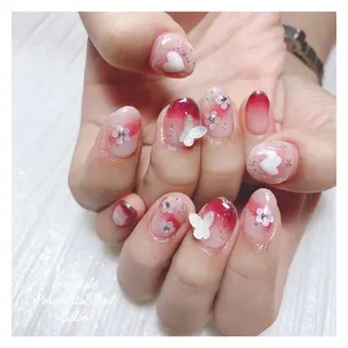 ミディアム ネイル 🐾enen style 🐾のネイルデザイン