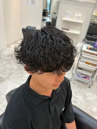 ショート パーマ メンズ メンズ美容師/ フェザー/池戸晴也のヘアスタイル