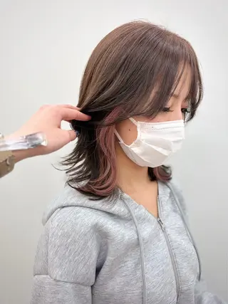 ミディアム カラー 後藤 陽花子のヘアスタイル