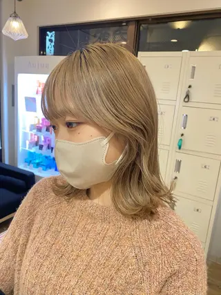 ミディアム カラー 🫧顔周りカット 🫧樫村優香のヘアスタイル
