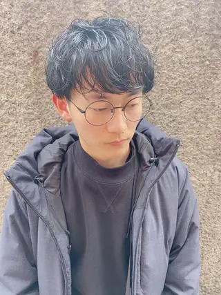 ショート カラー パーマ ヘアアレンジ メンズ ちこ .のヘアスタイル