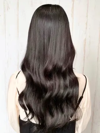 ロング カラー パーマ ヘアアレンジ 大阪レミーエクステ チビ編み込みのヘアスタイル