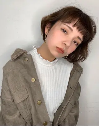 ショート カラー 【韓国ヘア×透明感 カラー】笹谷 莉未のヘアスタイル