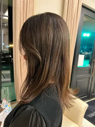 セミロング 中村 香菜のヘアスタイル