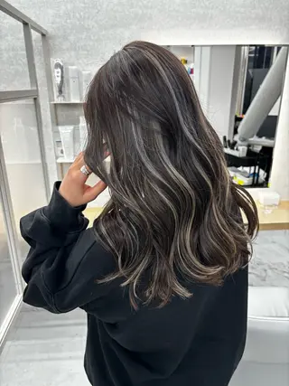 セミロング カラー 今話題の艶髪矯正 美艶カラー/FUKAのヘアスタイル