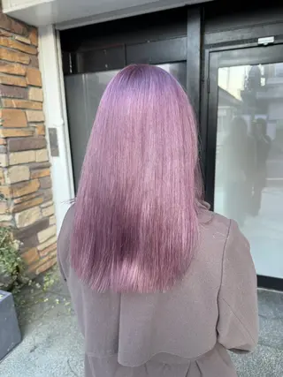 セミロング カラー 透明感カラー/パーマ 🌀アオノのヘアスタイル