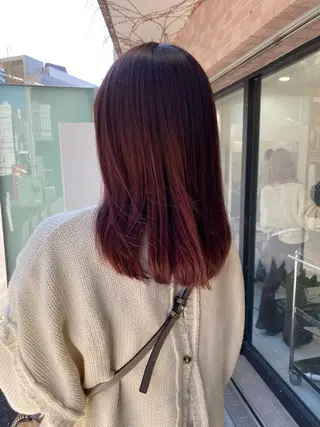 ロング カラー レイヤーカット 赤み消し　店長/大和のヘアスタイル