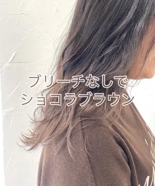 セミロング カラー 脱!黒髪 ダブルカラー【上野】のヘアスタイル