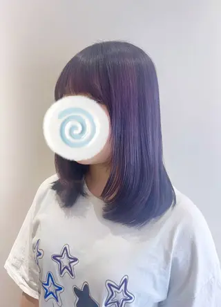 ミディアム カラー レイヤー🩵透明感 ೀユイ🌙のヘアスタイル