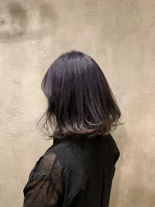 ミディアム カラー ヘアアレンジ ボブパーマコテ巻き風 パーマNo1深江秀平のヘアスタイル
