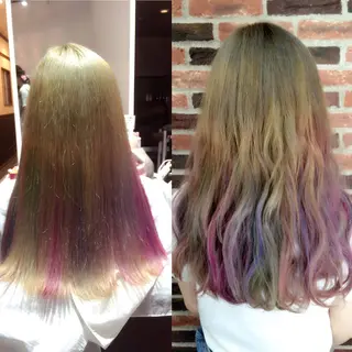 ミディアム セミロング カラー メンズ特化美容師 カラー専門ぺーターのヘアスタイル