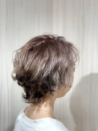 セミロング カラー ヘアアレンジ メンズ ✨錦糸町ブリーチ/ ホワイトカラー皇気✨のヘアスタイル