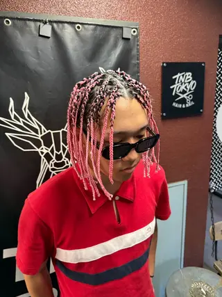 ヘアアレンジ エクステ/コーンロウ KURUMI⛓️🔥のヘアスタイル