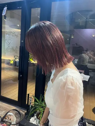 ミディアム カラー 艶感透明感カラー🤍 hinaのヘアスタイル