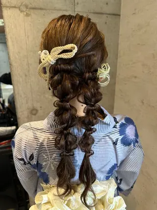 ロング ヘアアレンジ はやしほのか| ヘアセット×カラーのヘアスタイル
