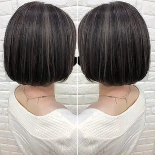 ミディアム カラー famille ファミーユのヘアスタイル