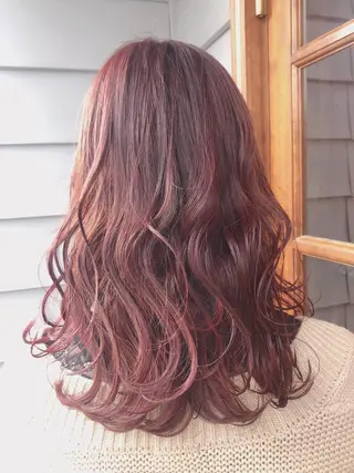 セミロング カラー mopa りこのヘアスタイル