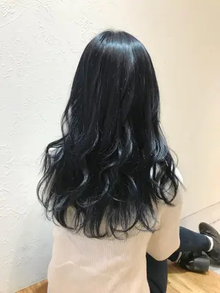 セミロング 天神最安値エクステ カラーレイヤーカットのヘアスタイル