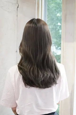 セミロング カラー ブリーチなし透明感 カラー/チサト🌿のヘアスタイル