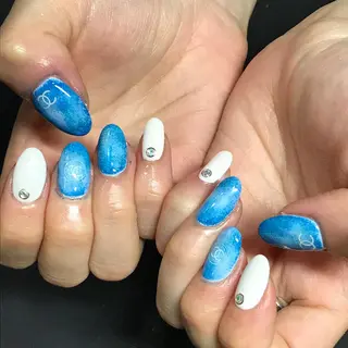 ネイル 渋谷/チップ長さ出し 👑アプレgel-xのネイルデザイン
