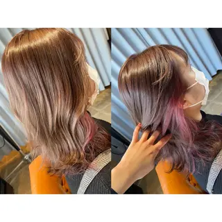 カラー 🩵盛れる顔周り/ 艶カラーemi🩵のヘアスタイル