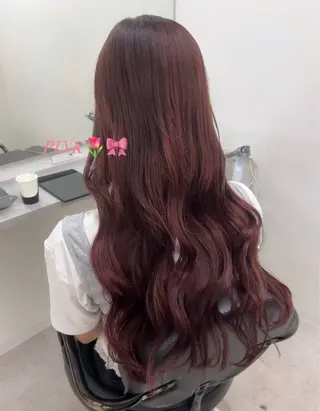 ロング カラー ヘアアレンジ 梅木李奈🕊️ レイヤー透明感カラーのヘアスタイル