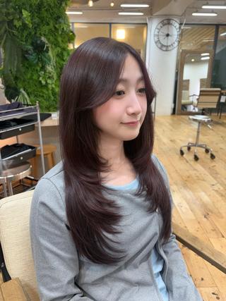 ロング 🤍韓国ヘア/ かえで🤍のヘアスタイル