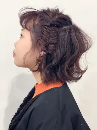 ショート カラー ヘアアレンジ ネイル 岩崎 克秀のヘアスタイル