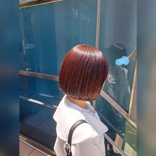 ショート カラー あかね☆ヘアアレンジ /ボブ/縮毛矯正のヘアスタイル