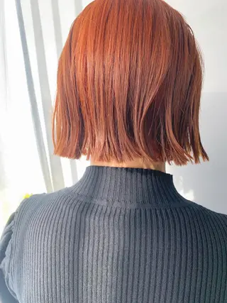 ショート カラー ボブパーマコテ巻き風 パーマNo1深江秀平のヘアスタイル