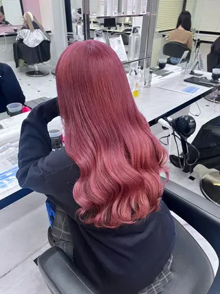 セミロング カラー ヘアアレンジ 💕上野美容師☁ ブリーチ💖サワのヘアスタイル