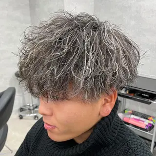 ショート カラー パーマ メンズ 🔥メンズ 特化🔥菊水皐暉🔥のヘアスタイル