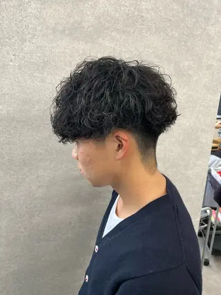 ショート カラー パーマ ヘアアレンジ メンズ キッズ 🔥メンズパーマ🔥 菅原楓のヘアスタイル