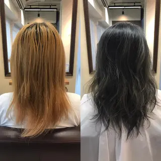 セミロング カラー 今井 三智也のヘアスタイル