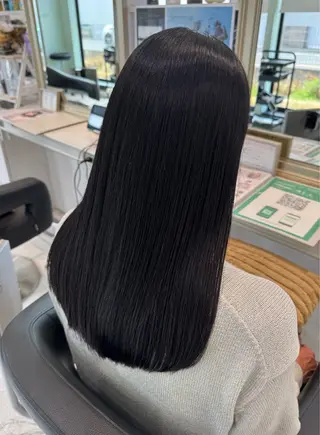 ロング 自然な縮毛矯正/ ワタナベアツヤのヘアスタイル