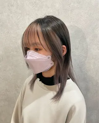 セミロング カラー ERINA🐸垢抜け ミディアム/レイヤーのヘアスタイル