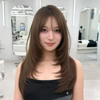 ロング カラー 韓国レイヤー× 顔まわり🕊️テルのヘアスタイル