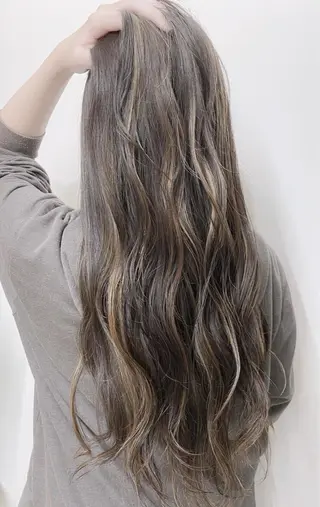 ロング カラー パーマ ヘアアレンジ バレイヤージュ 藤沢 髪質改善 竹内ケンゴのヘアスタイル